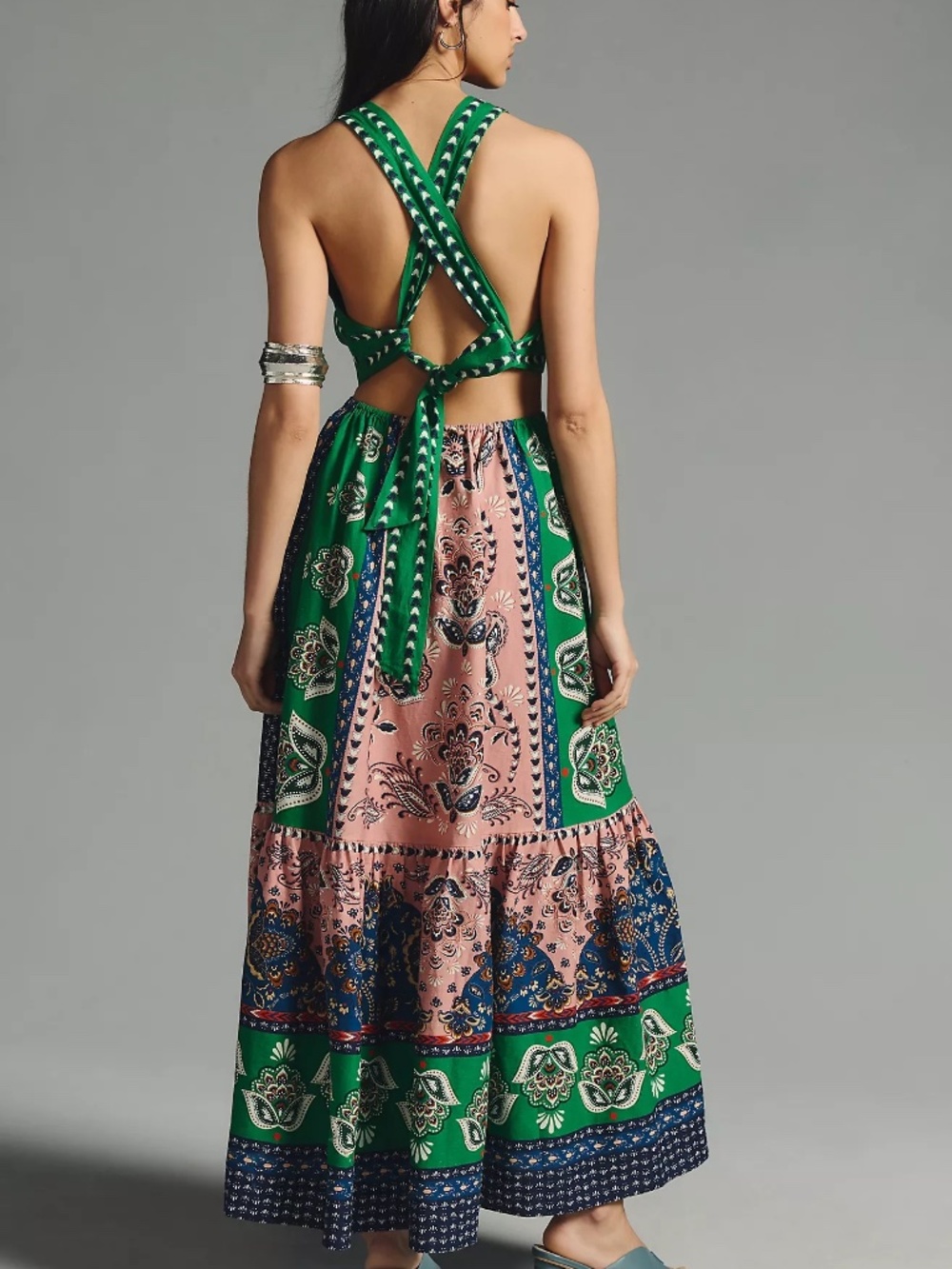 Farm Rio Cutout Halter Dress L Large NWT - Picture 4 of 7